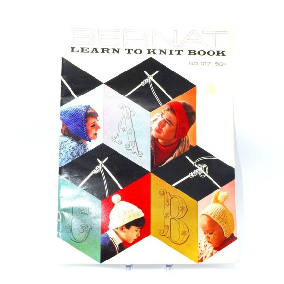 Vintage Bernat Learn to Knit Booklet NO.127 Knitting Arts & Crafts 1970's - Picture 1 of 5